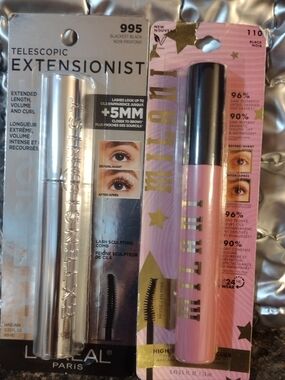 L'Oréal Telescopic Extensionist + Milani Highly Rated Fan Club Mascara Duo Lot